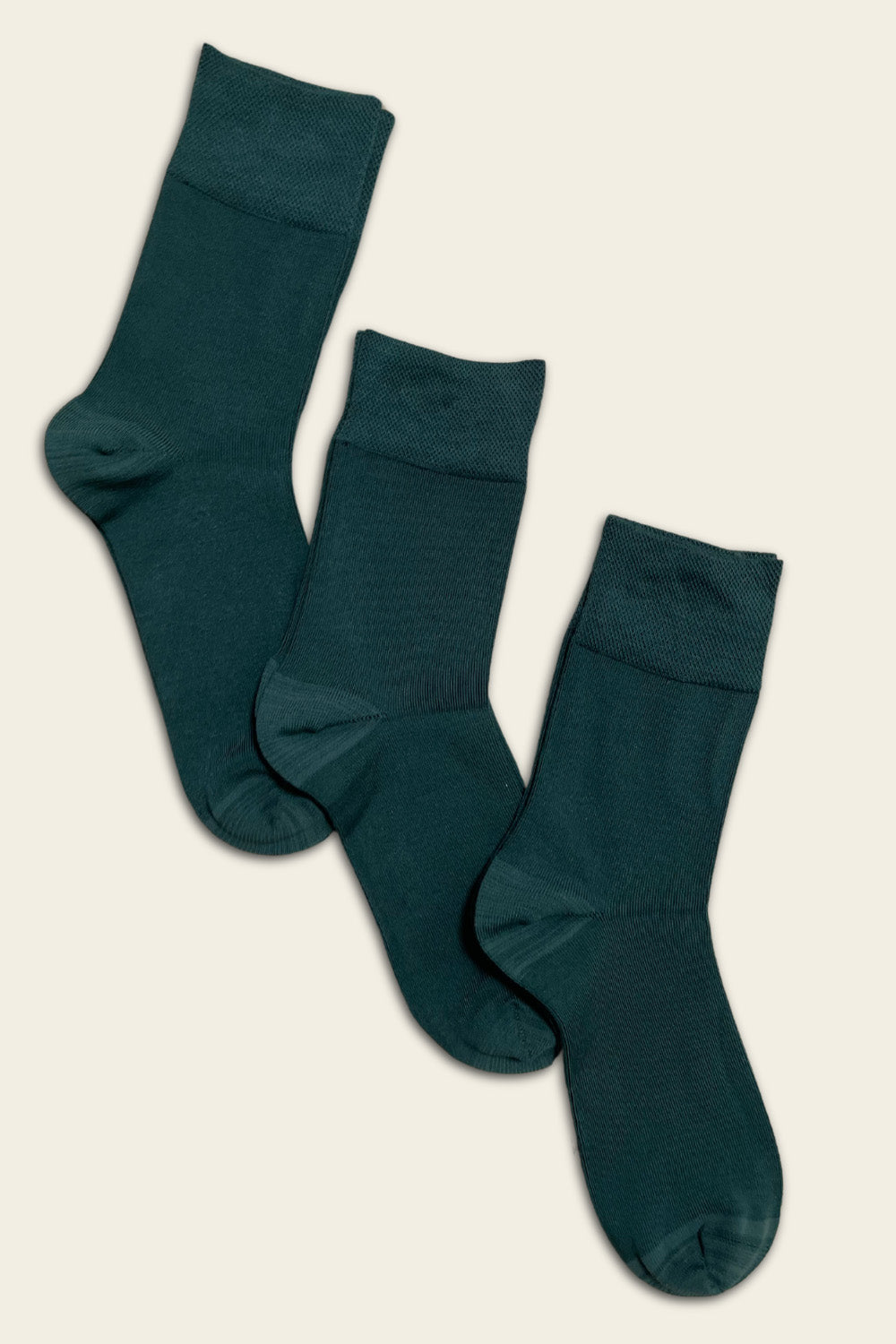 Green seamless Bamboo Socks - 6 pairs