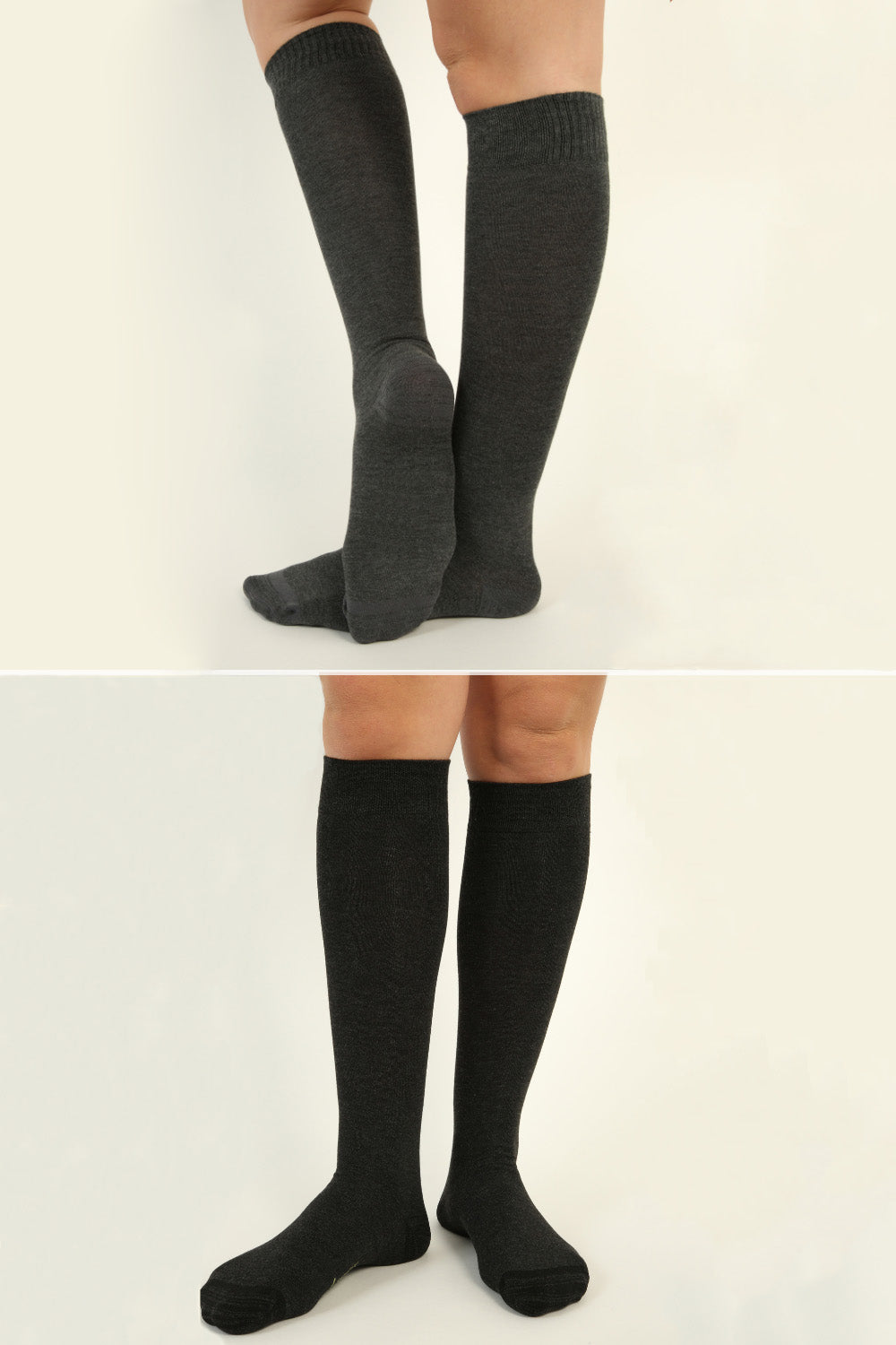 Knee-High Seamless Melange Bamboo Socks - 4 pairs